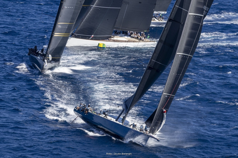 Leopard 3 racing at the Maxi Yacht Rolex Cup 2026